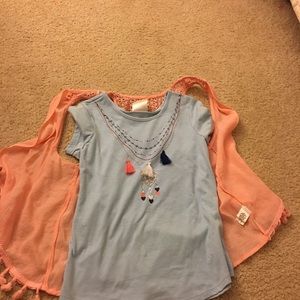 Brand new kids shirt with design and vest